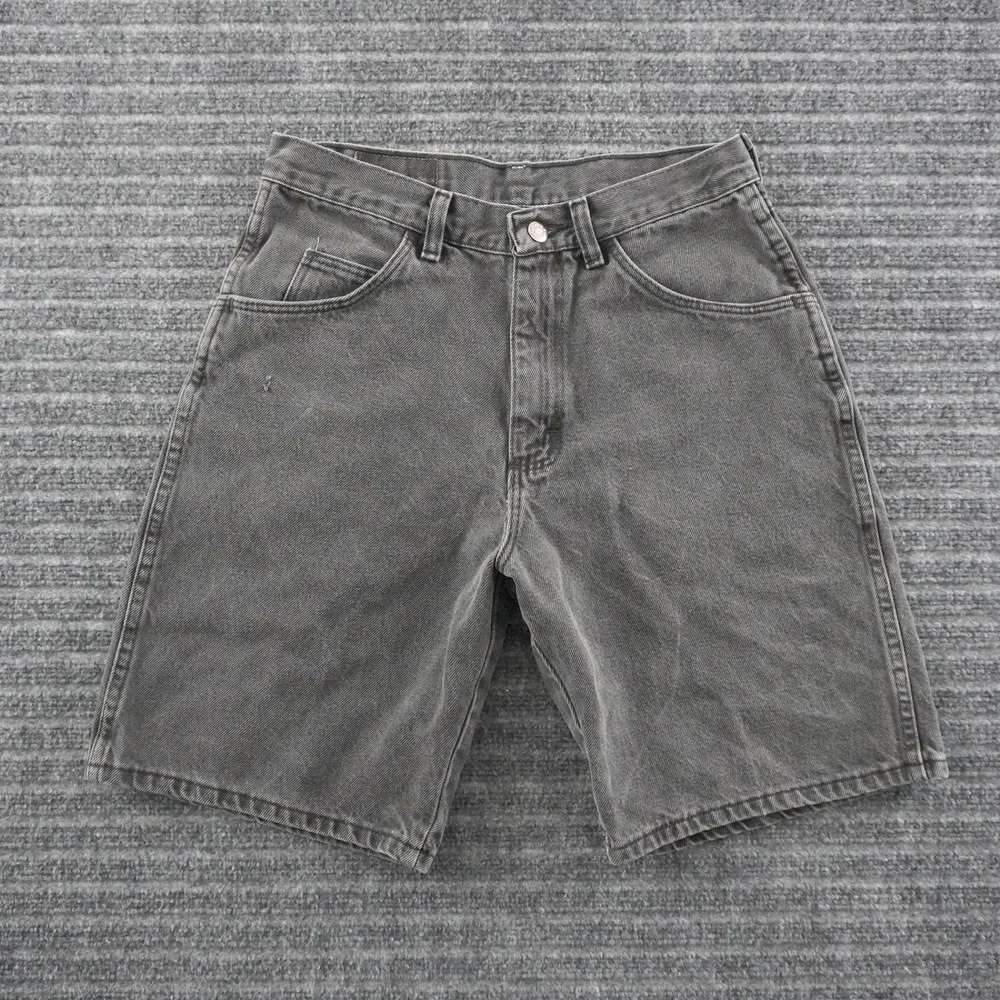 Vintage Wrangler Jorts Denim Shorts Mens 28 Black Faded Relaxed Fit